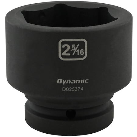Dynamic 1" Drive Standard Socket, Black Phosphate, Tools 2-5/16" X 1" Drive, 6 Point Standard Length D025374